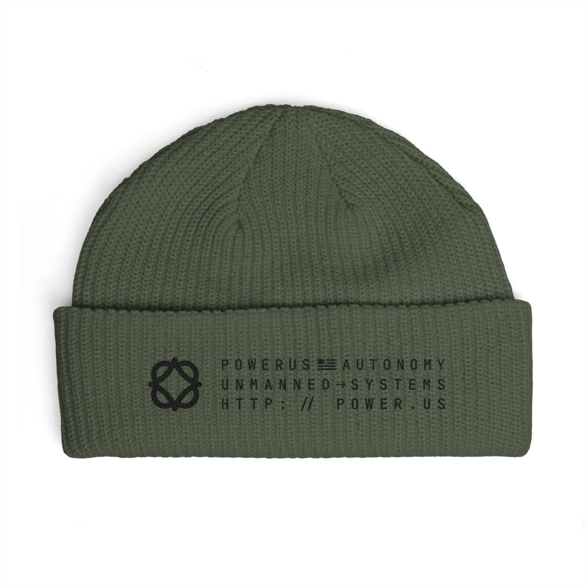 Embroidered Cuff Beanie — Power.US Autonomy Unmanned Systems Logo