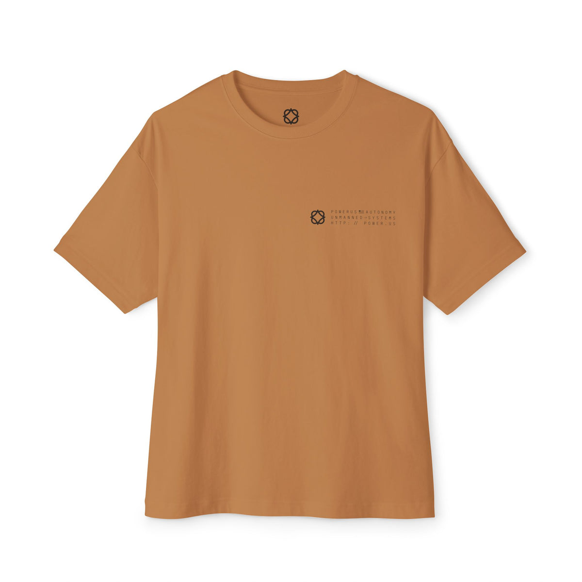 Minimal Logo Boxy Tee — White Oversized Casual T‑Shirt