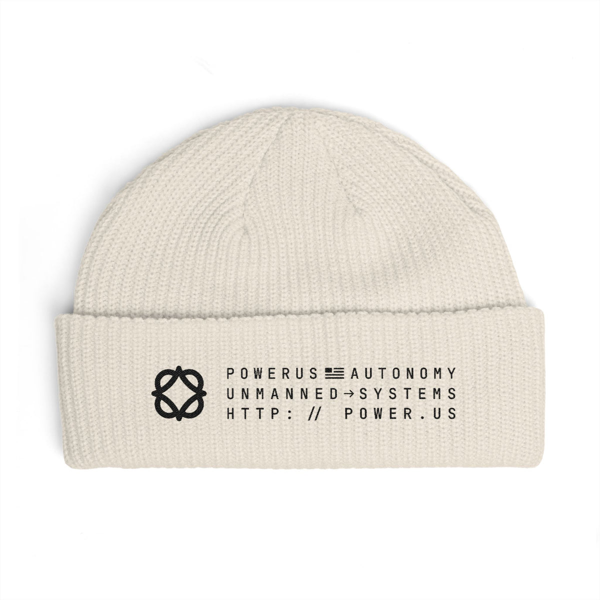 Embroidered Cuff Beanie — Power.US Autonomy Unmanned Systems Logo