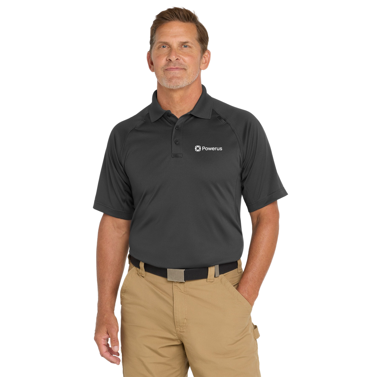 Tactical Polo Shirt — Snag‑Proof Tall Performance Work Polo with Small Chest Logo