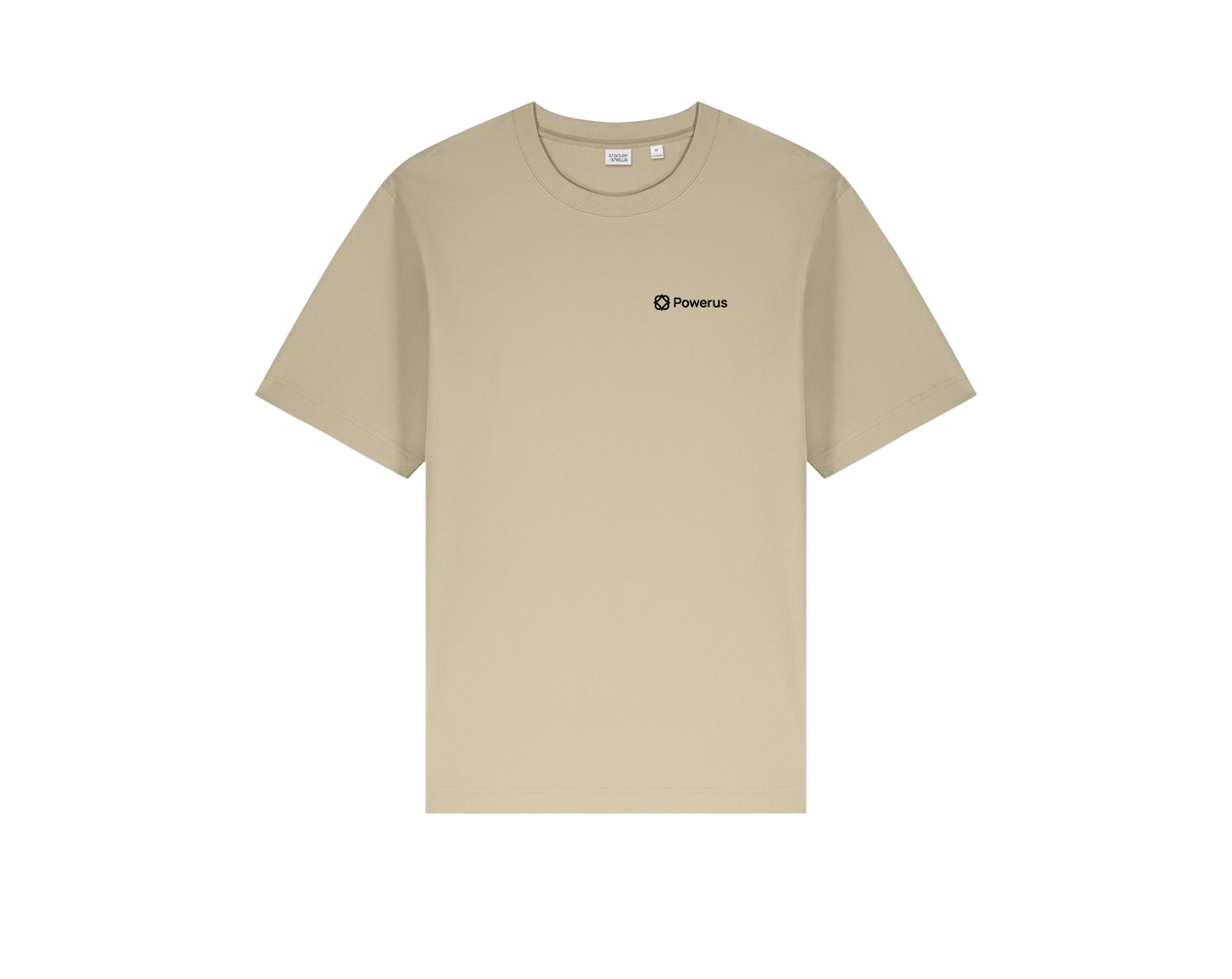 The Heavyweight Powerus Tee — Minimal Chest Logo Crewneck