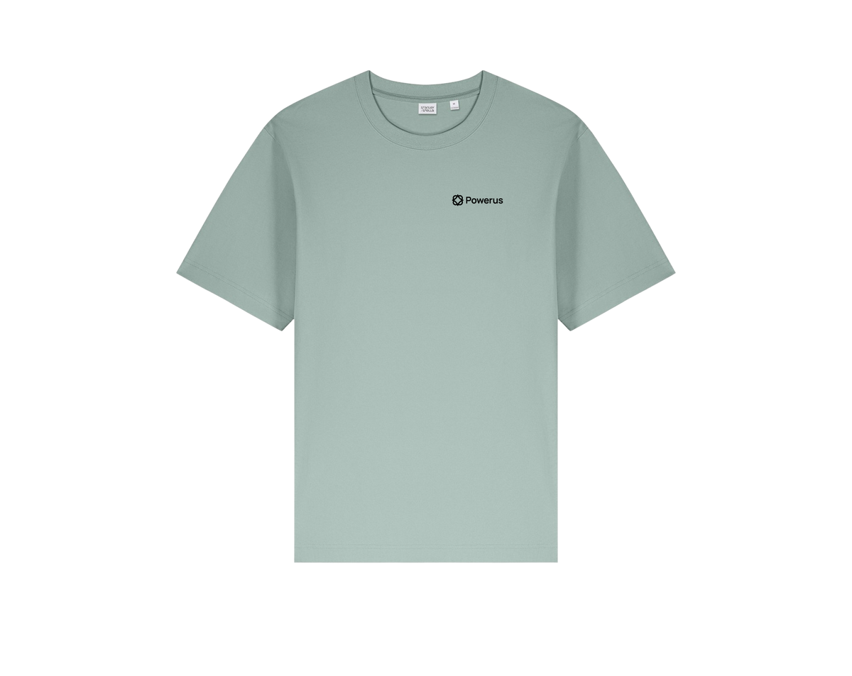 The Heavyweight Powerus Tee — Minimal Chest Logo Crewneck