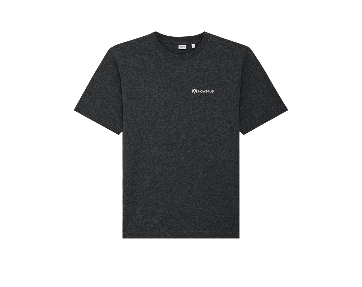 The Heavyweight Powerus Tee — Minimal Chest Logo Crewneck