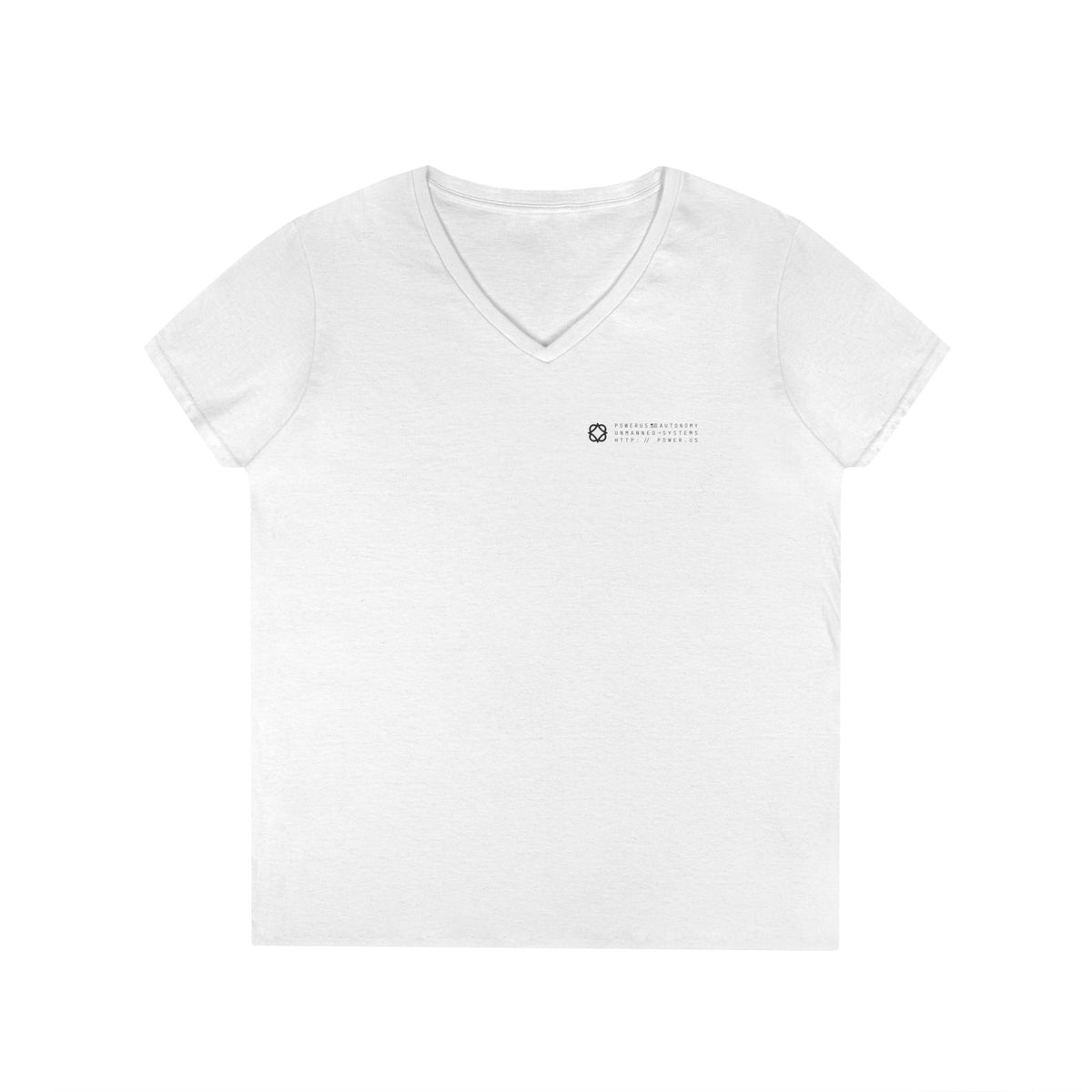 Minimalist 'Kindness Matters' Ladies V-Neck T-Shirt — Small Chest Text Logo, Casual Everyday Tee