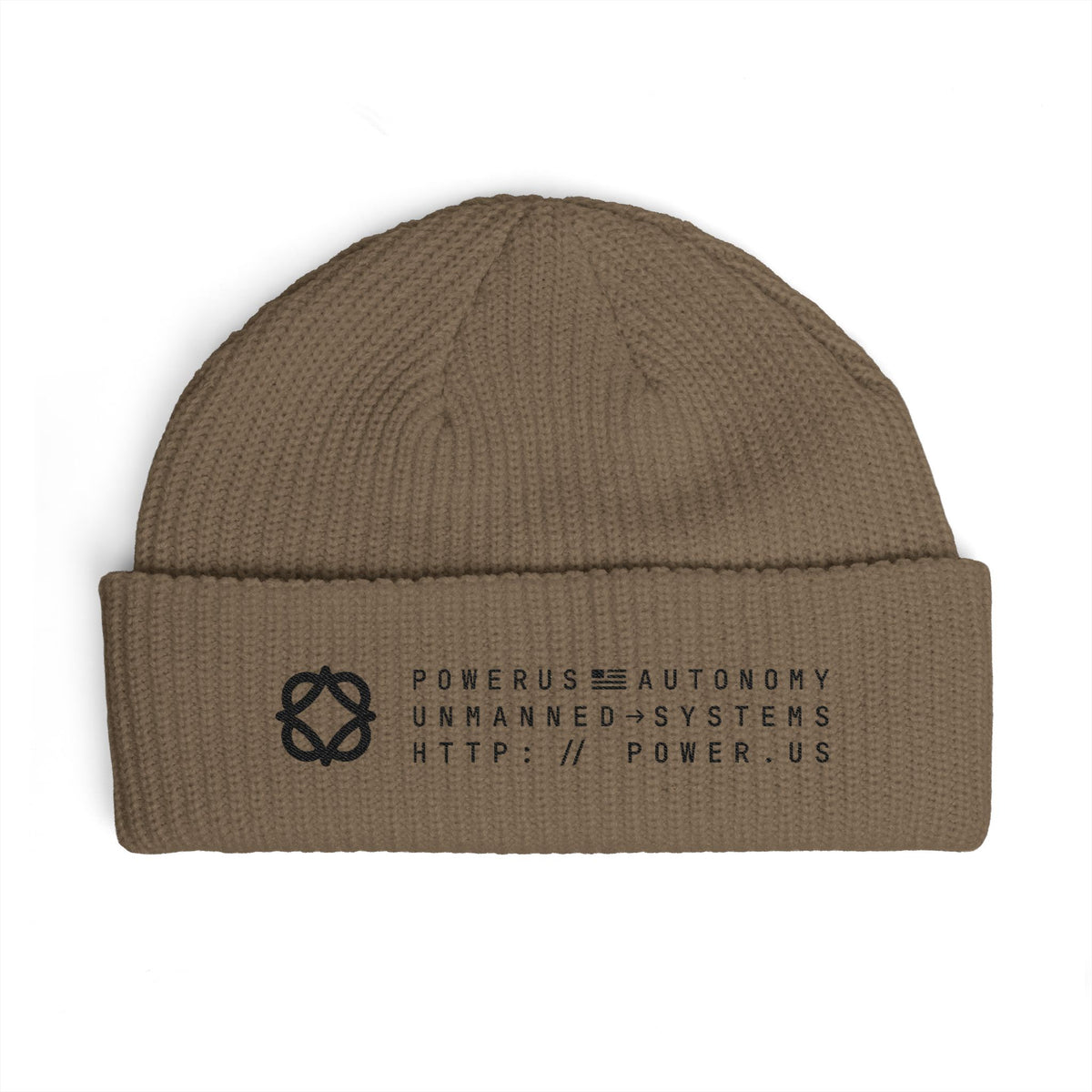 Embroidered Cuff Beanie — Power.US Autonomy Unmanned Systems Logo