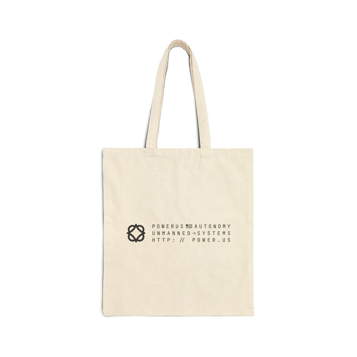 Minimalist Canvas Tote Bag with Geometric Logo — Eco-Friendly Cotton Shopping Tote