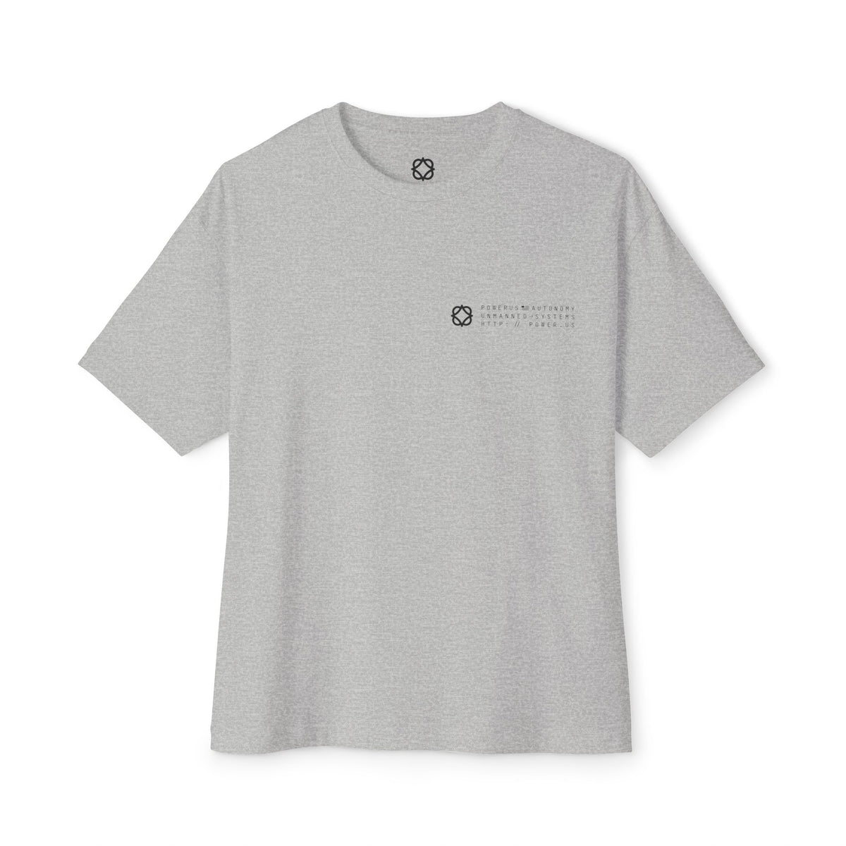 Minimal Logo Boxy Tee — White Oversized Casual T‑Shirt