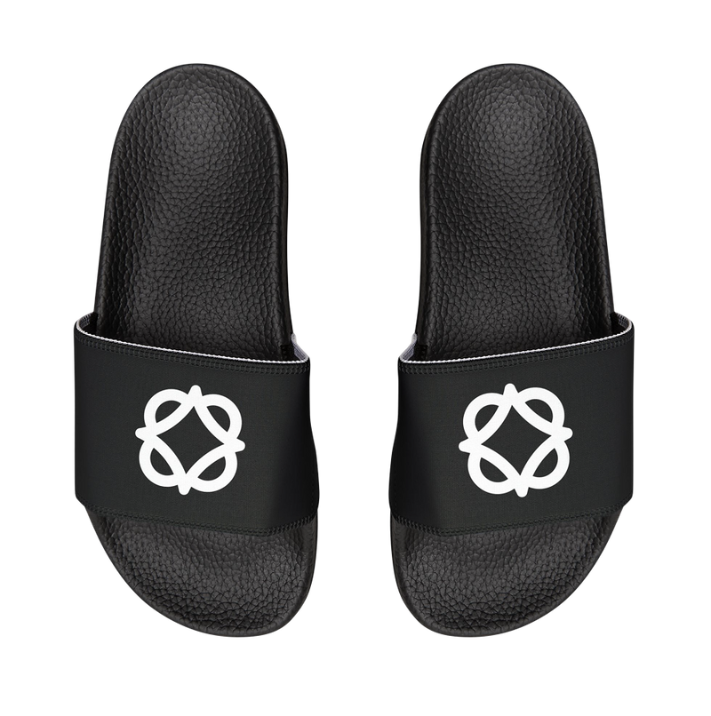 Men's Removable-Strap Slide Sandals – Adjustable Black Comfort Slides