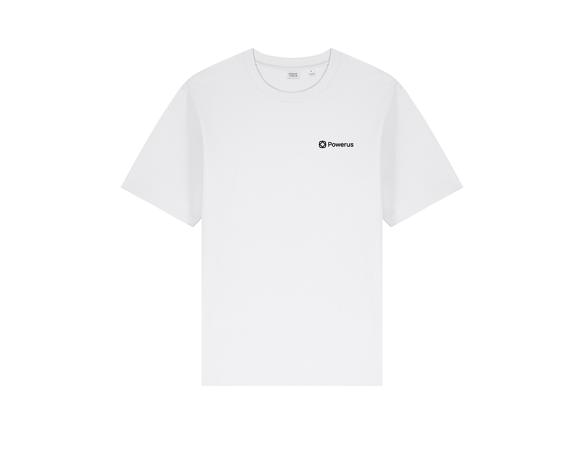 The Heavyweight Powerus Tee — Minimal Chest Logo Crewneck