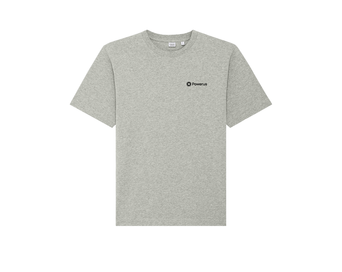 The Heavyweight Powerus Tee — Minimal Chest Logo Crewneck