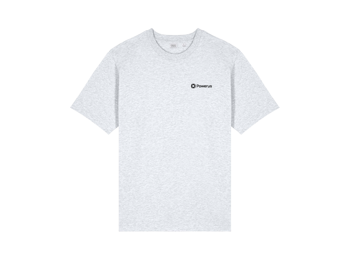 The Heavyweight Powerus Tee — Minimal Chest Logo Crewneck