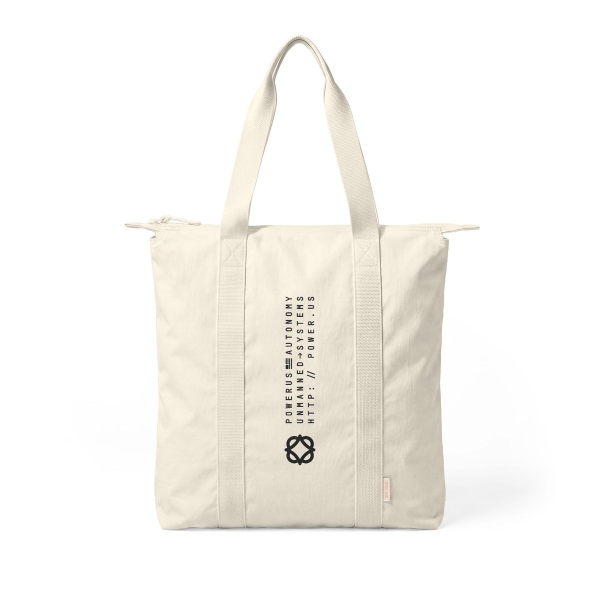 Canvas Tote Bag — Minimal Vertical Logo ‘Nomad Carry-All’ Travel & Everyday Tote