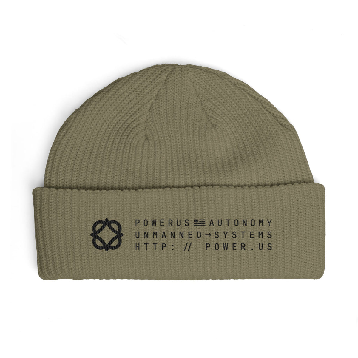 Embroidered Cuff Beanie — Power.US Autonomy Unmanned Systems Logo
