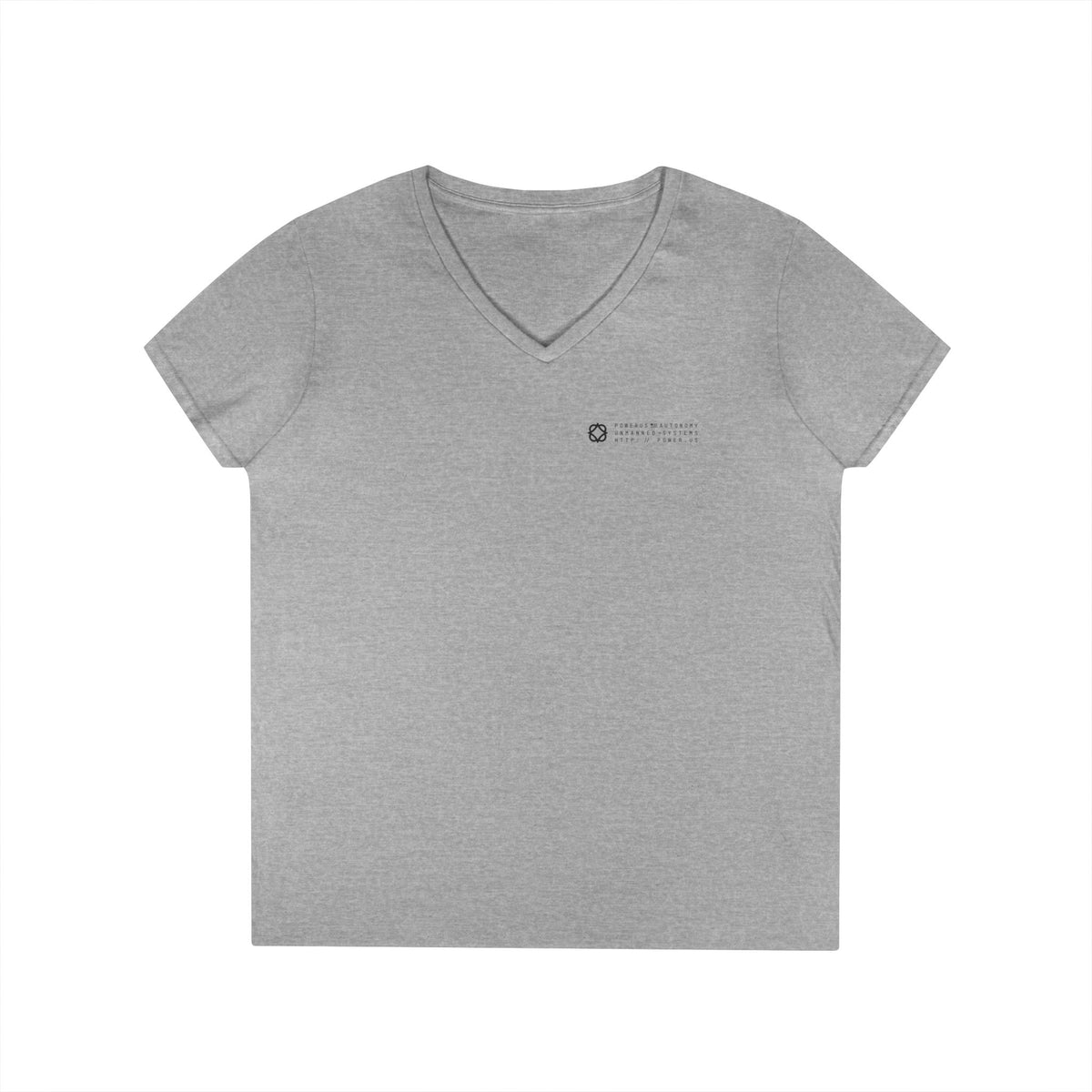 Minimalist 'Kindness Matters' Ladies V-Neck T-Shirt — Small Chest Text Logo, Casual Everyday Tee